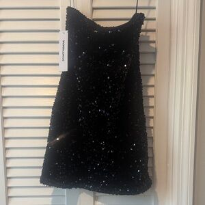 Princess Polly Black Strapless Sequin Dress